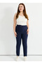 Normal Waist Normal Navy Blue Women's Trousers 25Ysl5395 - 3