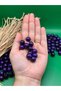12 mm Purple Wooden Beads (50 Grams 74 Pieces) Narrow Hole Diameter 3 mm Macrame Bag Bracelet Jewelry Colorful - 2
