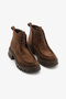 Lunis Brown Black Suede Lace-Up Thick Sole Women's Boots - 2