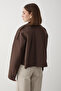 Women's Bitter Brown Double-Breasted Collar Trench Coat - 6