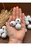 26 mm White Wooden Beads (10 Pieces) Narrow Hole Diameter 6 mm Macrame Bag Bracelet Jewelry Colorful - 2