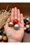 24 mm Mixed Color Wooden Beads (50 Grams 11 Pieces) Narrow Hole Diameter 5 mm Macrame Bag Bracelet Jewelry - 2