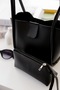 Black Stylish Wallet and Makeup Bag Women's Snap Fastener Hand Shoulder Bag ((Marteniçka Bracelet Is a Gift! !)) - 5
