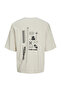 Crew Neck Beige Men's T-Shirt 12273506_Jjalmos Tee Ss Crew Neck - 2