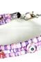 Miyavko Rodonite Natural Stone Silver Plated Cat Heart and Glass Evil Eye Beads Detailed Cat Necklace - 5