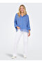 Casual Shirt Collar Solid Blue Women's Shirt Onlgraces Jumpsuit Ls Emb Shirt Wvn