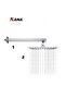 Shawer headset with chrome wall pole - 2