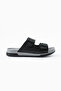 Birrbazaar Men's Orthopedic Double-Assembly Adjustable Buckle Stitched Faux Leather Slippers - 5