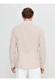 Slim Fit Buttoned Collar Beige Men's Shirt Ace020252165_Bej - 5