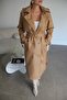 Lined, Belted, Detailed, Maxi-Length, Premium Leather Trench Coat - 2