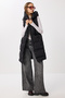 Hooded Long Inflatable Vest Black Lvp0001 - 3