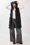 Hooded Long Inflatable Vest Black Lvp0001 - 4