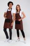 Cafe, Barista, Hairdresser, Bartender, Florist, Kitchen Aprons, Stain Resistant, Brown/black Color - 3