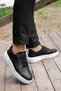 Men's Black Daily Comfortable Lightweight Stitched Sole Guaranteed Sports Sneaker Shoes - 6