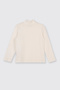 Girl's Soft Textured Long Sleeve Ecru T-Shirt