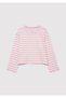 Embroidered Pink Striped T-Shirt Loose Fit / Loose Relaxed Cut 7610262 -89150 - 3