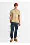 Washed Back on the Road Graphic Tee Beige Crew Neck Regular Fit Printed Men's T-Shirt - 4