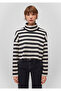 Striped Throat Crop T-Shirt Crop / Short Cut 1612782 -85407 - 3