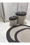 Jute Straw 4-Piece Bathroom Mat Set Bohemian Style Bathroom Set Mat: 50X80/ 40X60 /Baskets 30X20X10 - 4