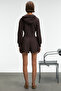 Moreva Women's Embroidered Comfortable Dark Brown Shorts - 7