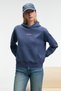 Melurea Women's Embroidered Hooded Comfort Fit Dark Blue Sweatshirt - 3