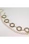 Women's Chain Waist Belt with Round Detail, Coat Belt, Dress Belt, Shirt Belt, Chain Belt - 8