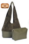 Women's Bag with Leather Suede Inner Bag