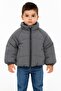 Children's Unisex Zippered Stand Collar Puffer Jacket