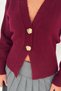 Large Button Detailed Soft Textured Knitwear Cardigan Aw25Hi0015 - 6