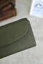 Genuine Leather Women's Wallet with Phone Compartment Green 1055 - 7