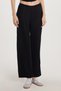 Women's Slim Fit Slim Fit Elastic Waist Palazzo Wide Leg Black Trousers