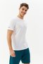 Men's White Crew Neck Short Sleeve Training Fitness Sports T-Shirt 1332 - 2