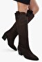 Women's Rebel Bitter Brown Suede Cowboy Boots - 4