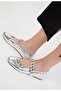 Feles Staple Detailed Women's Ballet Shoes Silver - 2