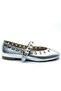 Feles Staple Detailed Women's Ballet Shoes Silver - 6