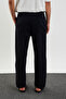 Karalyan Men's Comfort Fit Relaxed Fit Cotton Trousers Navy Blue - 5
