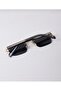 Gold Detailed Cornered Slim Unisex Sunglasses – Foldable Design - 3