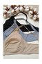 3-Pack - Women's Plus Size Bra 3 Pack Sponge-Free Cotton Hollow Maternity Bra Combed Cotton Gatherer - 6