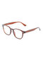 Unisex Brown Framed Blue Light Protection Blue Block Transparent Glasses Tctgt000101G0210
