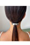 Silver Color Thin Metal Detailed Rubber Buckle - 3