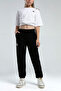 Girl's Pigment Printed Summer Regular Fit Black Sweatpants 342283W-C-V1