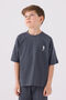 طقم برمودا U.S. Polo Assn للأولاد، باللون الأنثراسيت - 2
