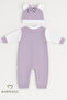 Teddy Bear Themed Newborn Ribbed Romper Set with Teddy Bear Baby Romper and Hat Set 100% Cotton Seasonal - 3
