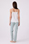 Women's Green 3-Piece Pajama Set - 8
