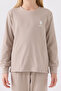 Girl's Brown Long Sleeve Pajama Set - 4