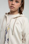 Girl's Hooded Unprinted Summer Regular Fit Cream Sweatshirt 38257Xw-C-V2 - 3