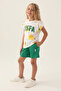 U.S. Polo Assn Licensed Leaf Cream Girls' Shorts Set