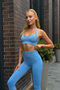 Prime Fit - Blue High Waist Seamless Push-Up Recovery Leggings - 7