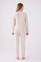 Women's Cream Long Sleeve Pajama Set - 5