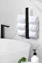 Hand Towel Holder, Black Towel Holder Self Adhesive Towel Rack for Bathroom, Paper Towel Holder - 3